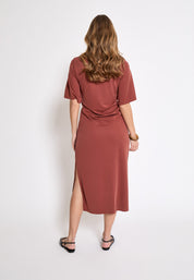 Minus MSSevera Midi Modal Dress Dress 4800 Smoked Paprika