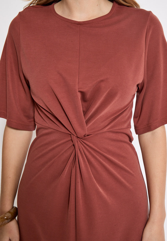 Minus MSSevera Midi Modal Dress Dress 4800 Smoked Paprika
