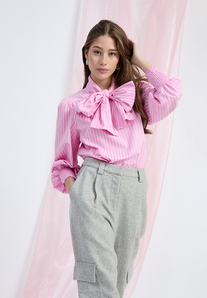 Minus MSStephania Bow Blouse Blouse 4017 Desert Rose
