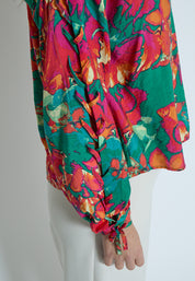 Minus MSThilda V Blouse Blouse 7220P Teaberry Pink Print