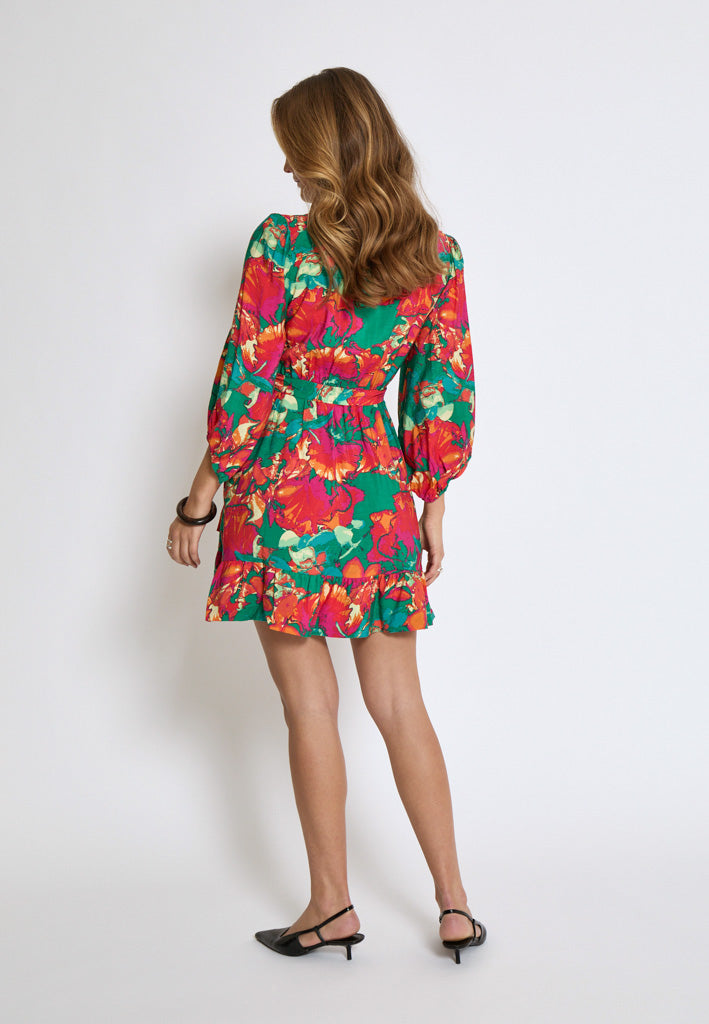 Minus MSThilda Wrap Dress Dress 7220P Teaberry Pink Print