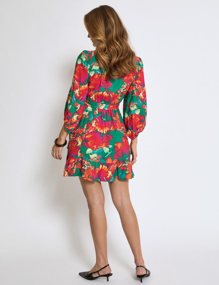 Minus MSThilda Wrap Dress Dress 7220P Teaberry Pink Print