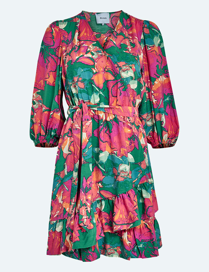 Minus MSThilda Wrap Dress Dress 7220P Teaberry Pink Print