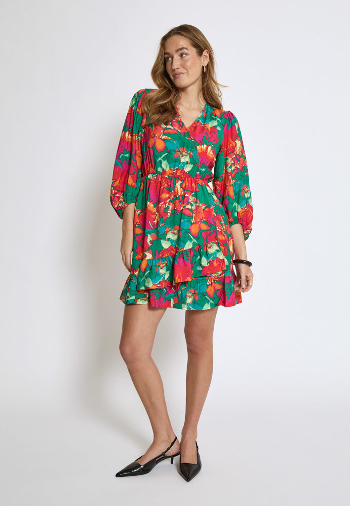 Minus MSThilda Wrap Dress Dress 7220P Teaberry Pink Print