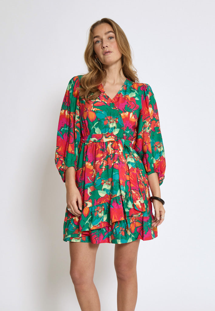Minus MSThilda Wrap Dress Dress 7220P Teaberry Pink Print