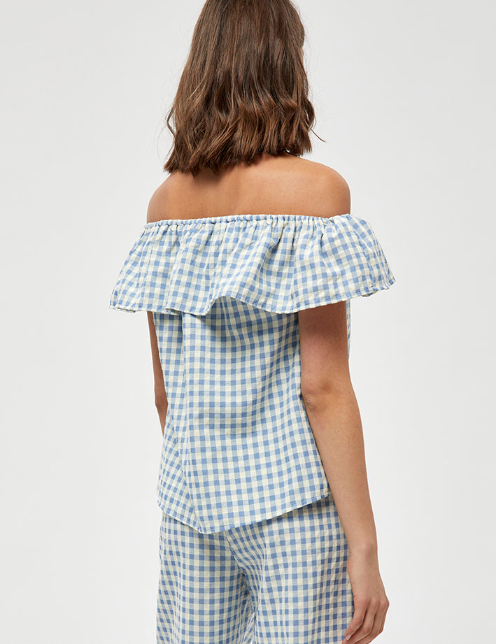 Minus MSValika Top Top 9416C Lemon Sorbet Checked