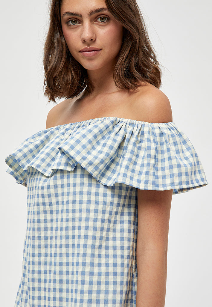 Minus MSValika Top Top 9416C Lemon Sorbet Checked