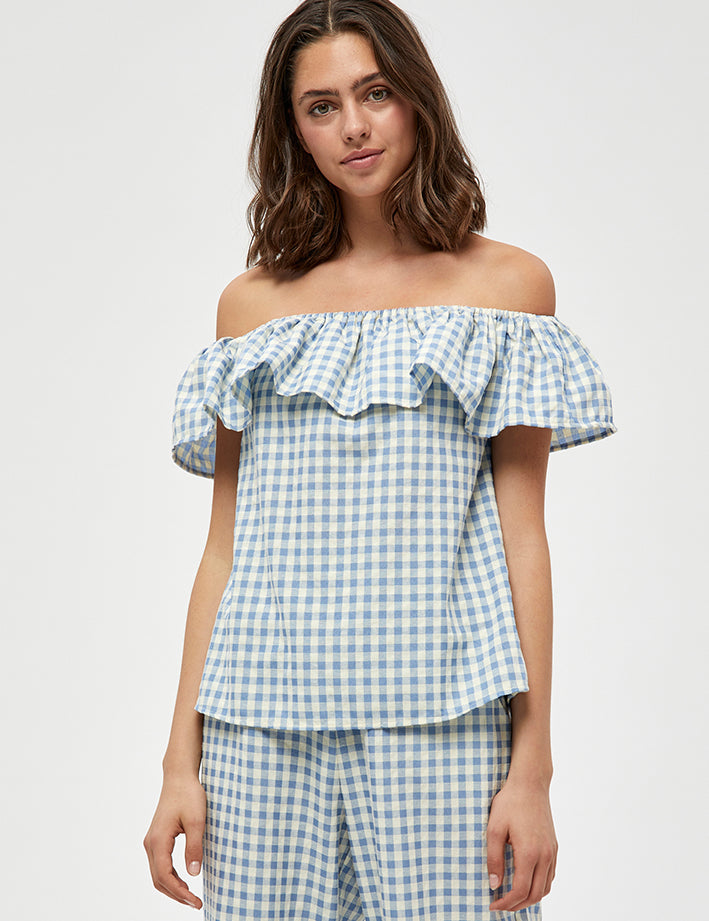Minus MSValika Top Top 9416C Lemon Sorbet Checked
