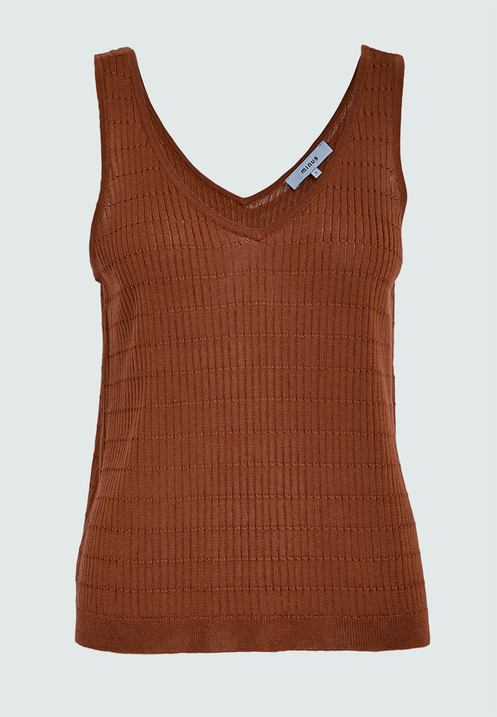 Minus MSVivi Knit Top Top 4800 Smoked Paprika