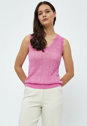 Peppercorn PCMarie Knit Top Top 4018 Fuchsia Pink