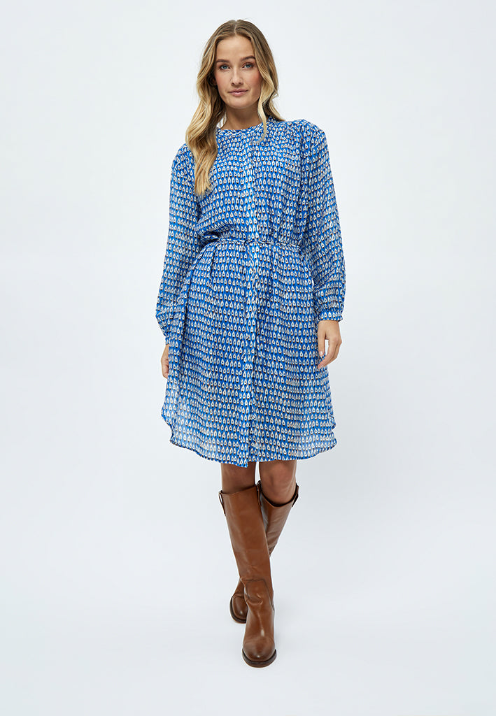 Peppercorn Marika Harmonia Shirt Dress Dress 2993P Marina Blue Print