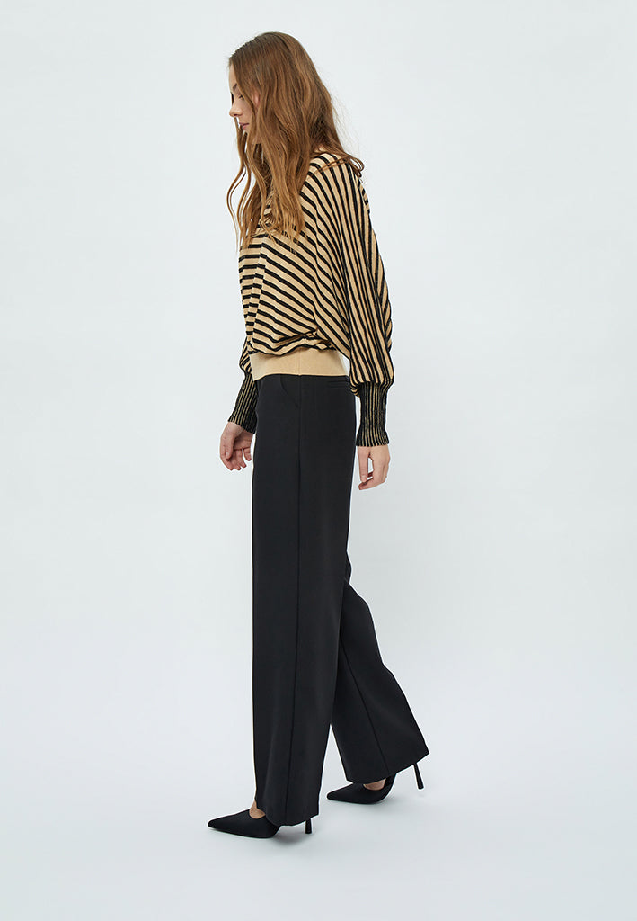Peppercorn Mathilda Baloon Sleeve Pullover Pullover 9000S Black Stripe