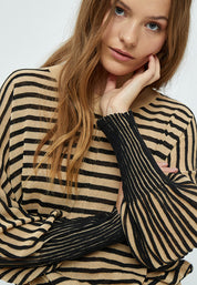 Peppercorn Mathilda Baloon Sleeve Pullover Pullover 9000S Black Stripe