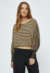 Peppercorn Mathilda Baloon Sleeve Pullover Pullover 9000S Black Stripe