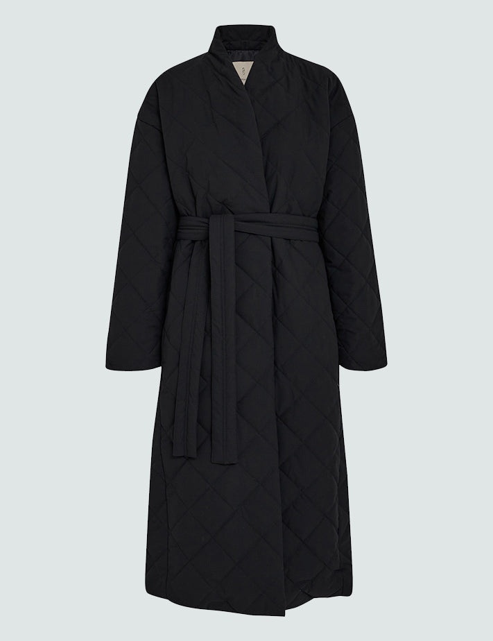 Peppercorn Maya Wrap Coat Coat 9000 Black