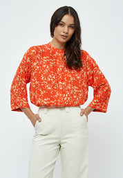Peppercorn Millie Shirt Shirt 6722P Intense Orange Print