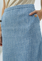 Peppercorn Minessa Boucle Skirt Skirt 2272 Serenity Blue