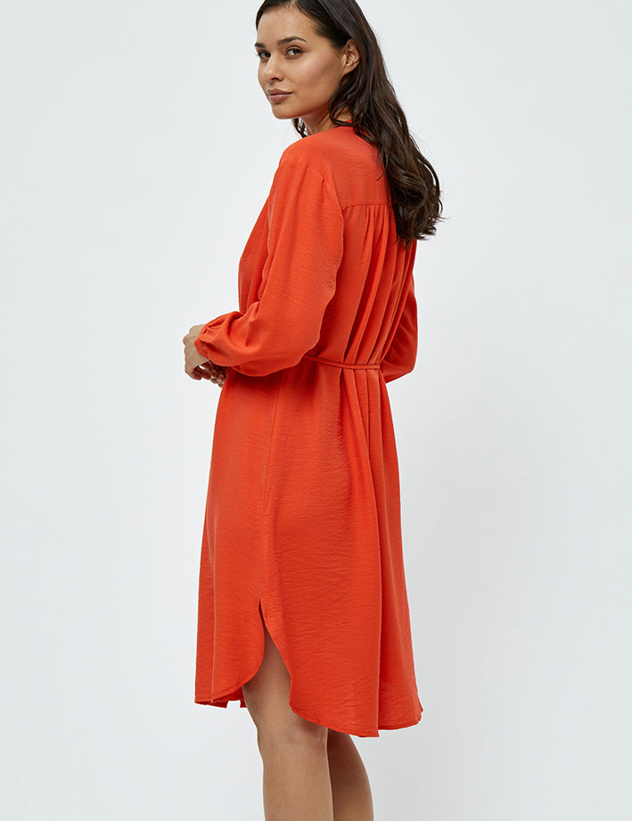 Peppercorn Mirinda Harmonia Shirt Dress Dress 6722 Intense Orange