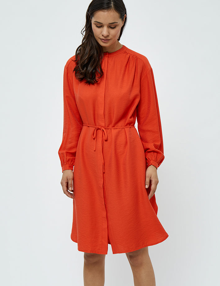Peppercorn Mirinda Harmonia Shirt Dress Dress 6722 Intense Orange