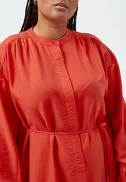 Peppercorn Mirinda Harmonia Shirt Dress Curve Dress 6722 Intense Orange
