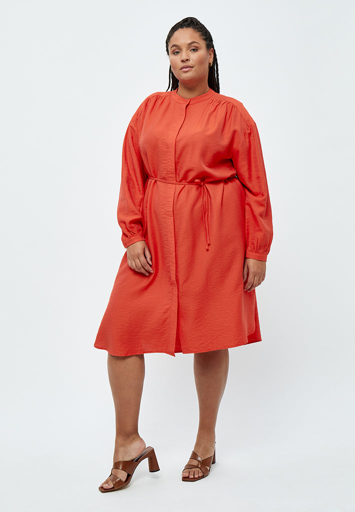 Peppercorn Mirinda Harmonia Shirt Dress Curve Dress 6722 Intense Orange