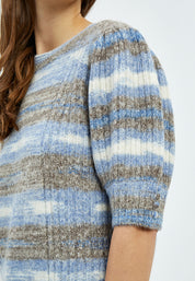 Minus Misja Knit Tee T-Shirt 5024S Royal Blue Stripe
