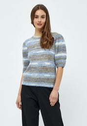 Minus Misja Knit Tee T-Shirt 5024S Royal Blue Stripe