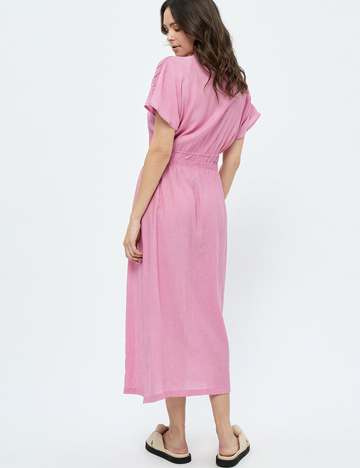 Peppercorn Nabatanzi Midi Dress Dress 0432 Shocking Pink