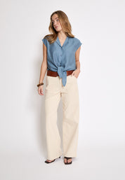 Peppercorn Naline Shirt Shirt 1039 FADED DENIM