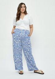 Peppercorn Nicoline Pants Curve Pant 2993P Marina Blue Print