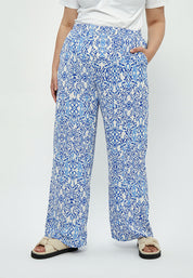Peppercorn Nicoline Pants Curve Pant 2993P Marina Blue Print