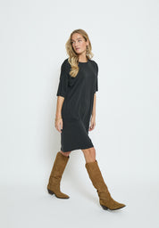 Peppercorn Octana Short Sleeve Knee Length Dress Dress 9000 Black