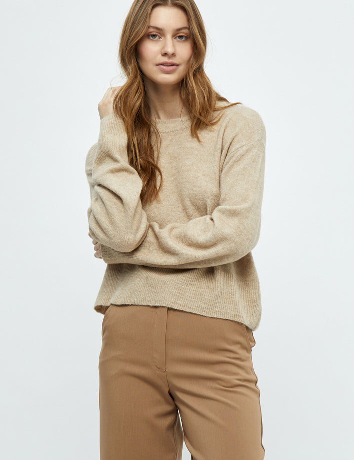 Peppercorn Orchid Knit Pullover Pullover 2105M Feather Gray Melange
