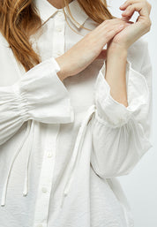 Peppercorn Orinna Long Sleeve Tie Cuff Shirt Shirt 0011 Gardenia