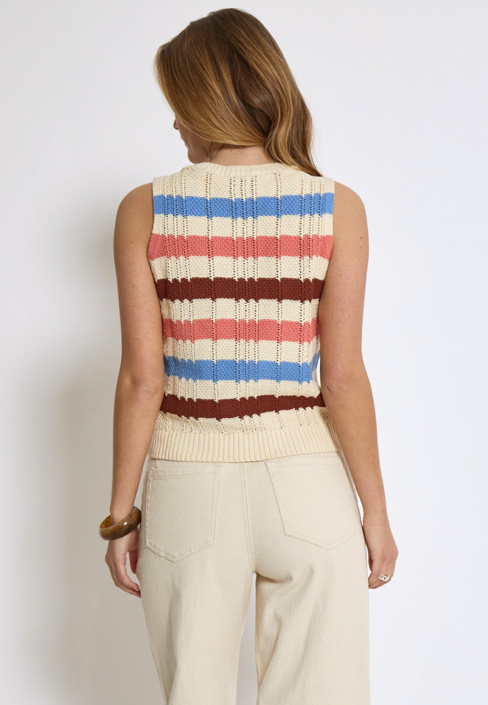 Peppercorn PCAida Top Top 1025S Skyblue Stripe