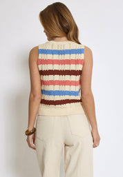 Peppercorn PCAida Top Top 1025S Skyblue Stripe