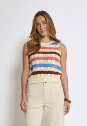 Peppercorn PCAida Top Top 1025S Skyblue Stripe