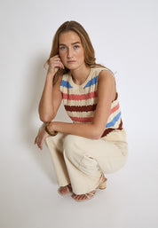 Peppercorn PCAida Top Top 1025S Skyblue Stripe