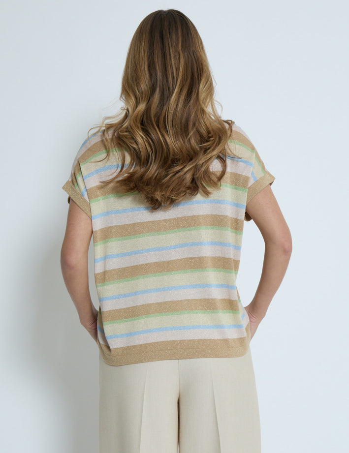 Peppercorn PCAlicia Knit Blouse Blouse 4030MET Pearl Pink Met.