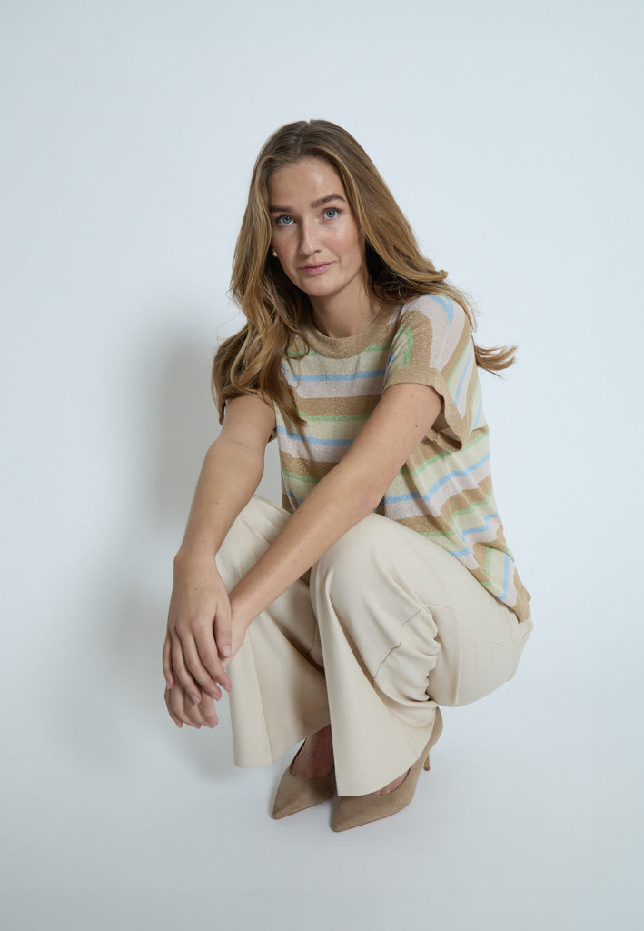 Peppercorn PCAlicia Knit Blouse Blouse 4030MET Pearl Pink Met.