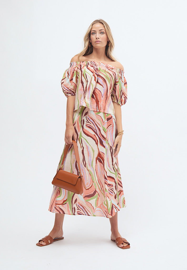 Peppercorn PCAnnabell Blouse Blouse 0202P Whitecap Cream Print
