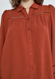 Peppercorn PCBabro Shirt Shirt 4086 Red Ochre