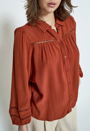 Peppercorn PCBabro Shirt Shirt 4086 Red Ochre