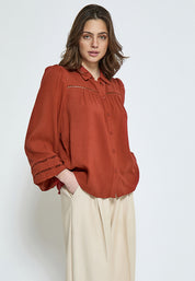 Peppercorn PCBabro Shirt Shirt 4086 Red Ochre