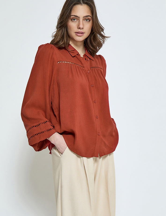Peppercorn PCBabro Shirt Shirt 4086 Red Ochre