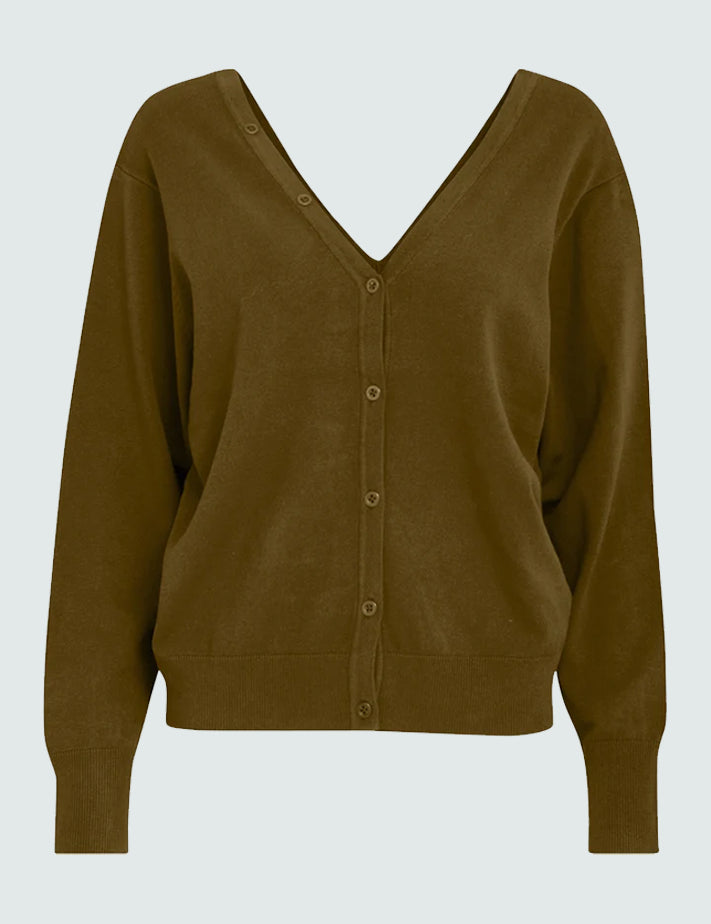 Peppercorn PCBandy V-Neck cardigan Cardigans 6012 Kangaroo Brown