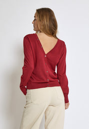 Peppercorn PCBandy V-Neck cardigan Cardigans 652 Karanda Red