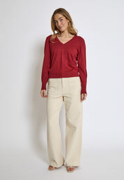 Peppercorn PCBandy V-Neck cardigan Cardigans 652 Karanda Red