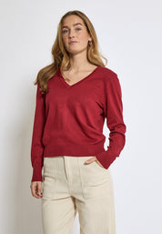 Peppercorn PCBandy V-Neck cardigan Cardigans 652 Karanda Red