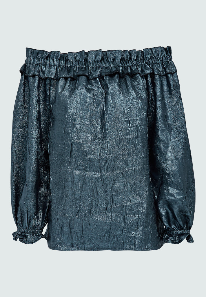 Peppercorn PCBerit Blouse Blouse 1521MET Smoke Blue Metalic
